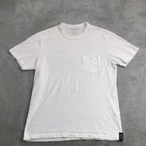 Todd Snyder Men's White Homespun slub pocket tee Size S